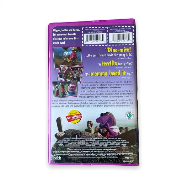 Barney’s Great Adventure The Movie VHS - Picture 2 of 4